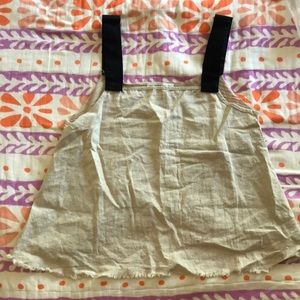 ZARA linen & knit tank